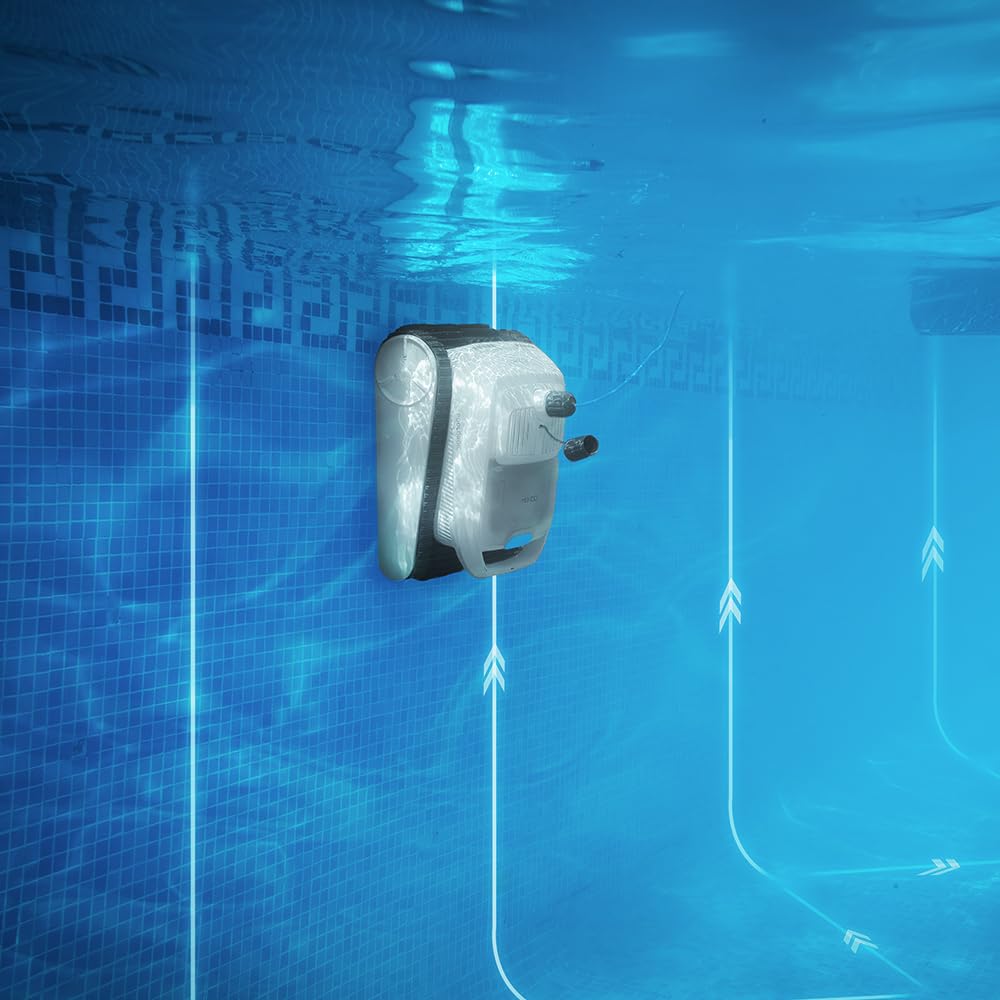 Cecotec Robot detergente per sfondi, pareti, linea di galleggiamento e superficie conga Pooldroid 10000 TotalClean AquaSkater. 300 m2, pulizia ordinata, autonomia 150 minuti, capacità 4 l, app e