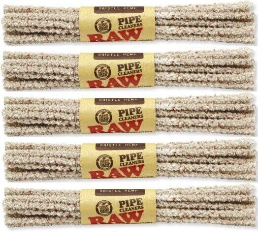 RAW Unbleached Hard Bristle Pipe Cleaner - 5 Pack - 120 Pipe Cleners Total