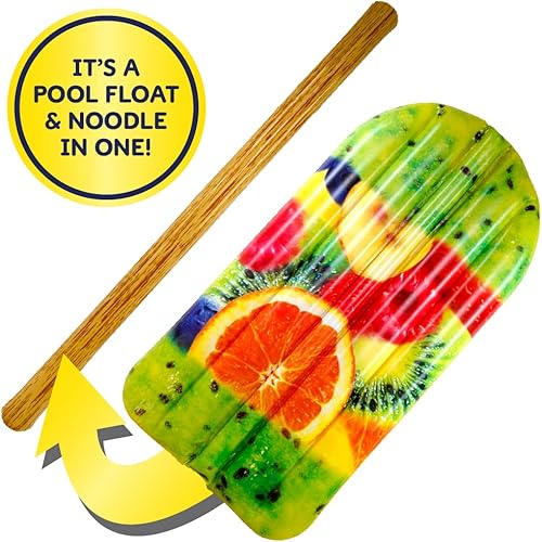 Miniatura 2 de Flotador de paletas de frutas y fideos – Tubo flotante de piscina, balsas inflables para niños y adultos – Flotador grande para natación en la playa