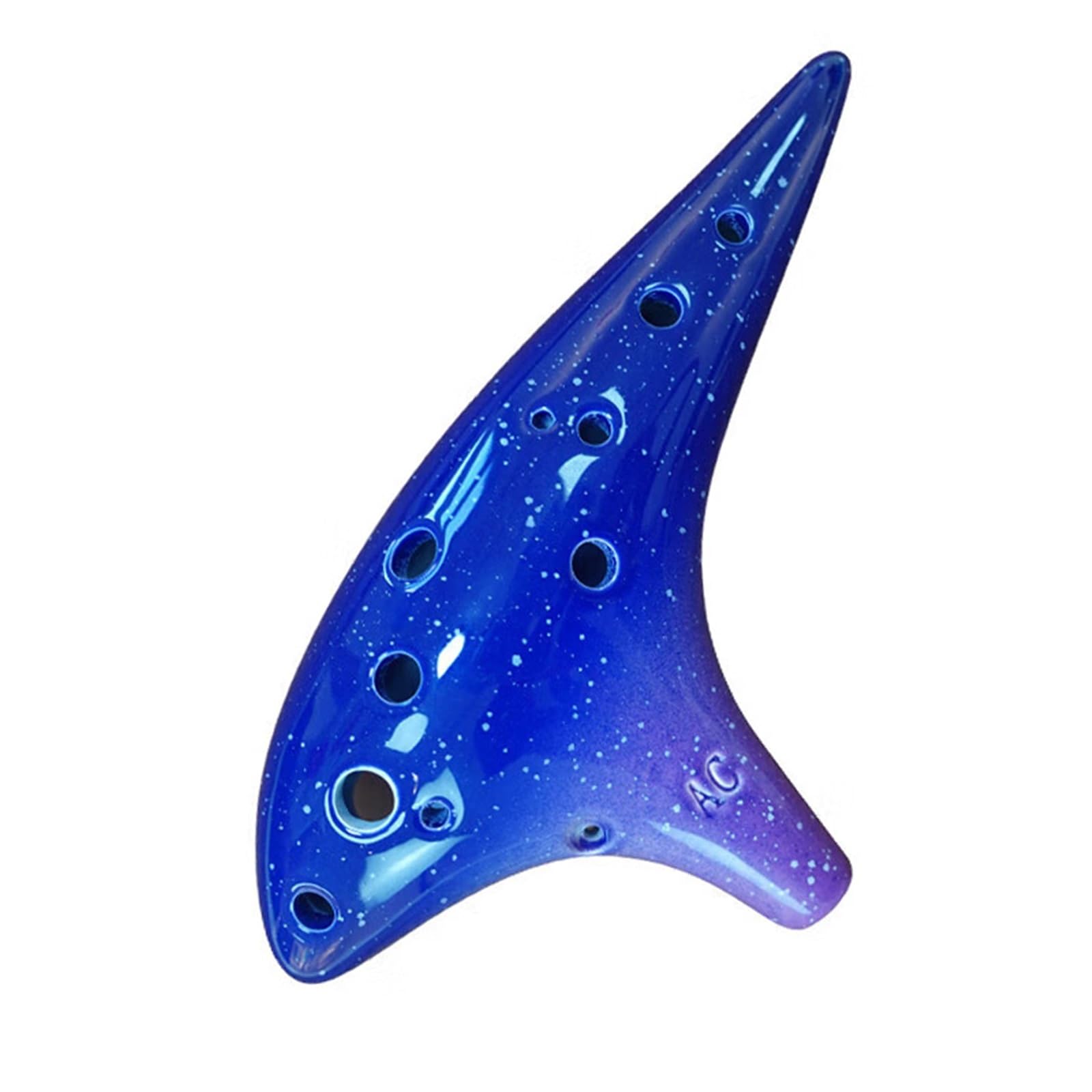 Ocarina per Principianti Ocarina 12 Buche AC Professional Ocarina per Principianti 12 Buche Tipo Performance Brillante Cielo Stellato Blu(Blue1)