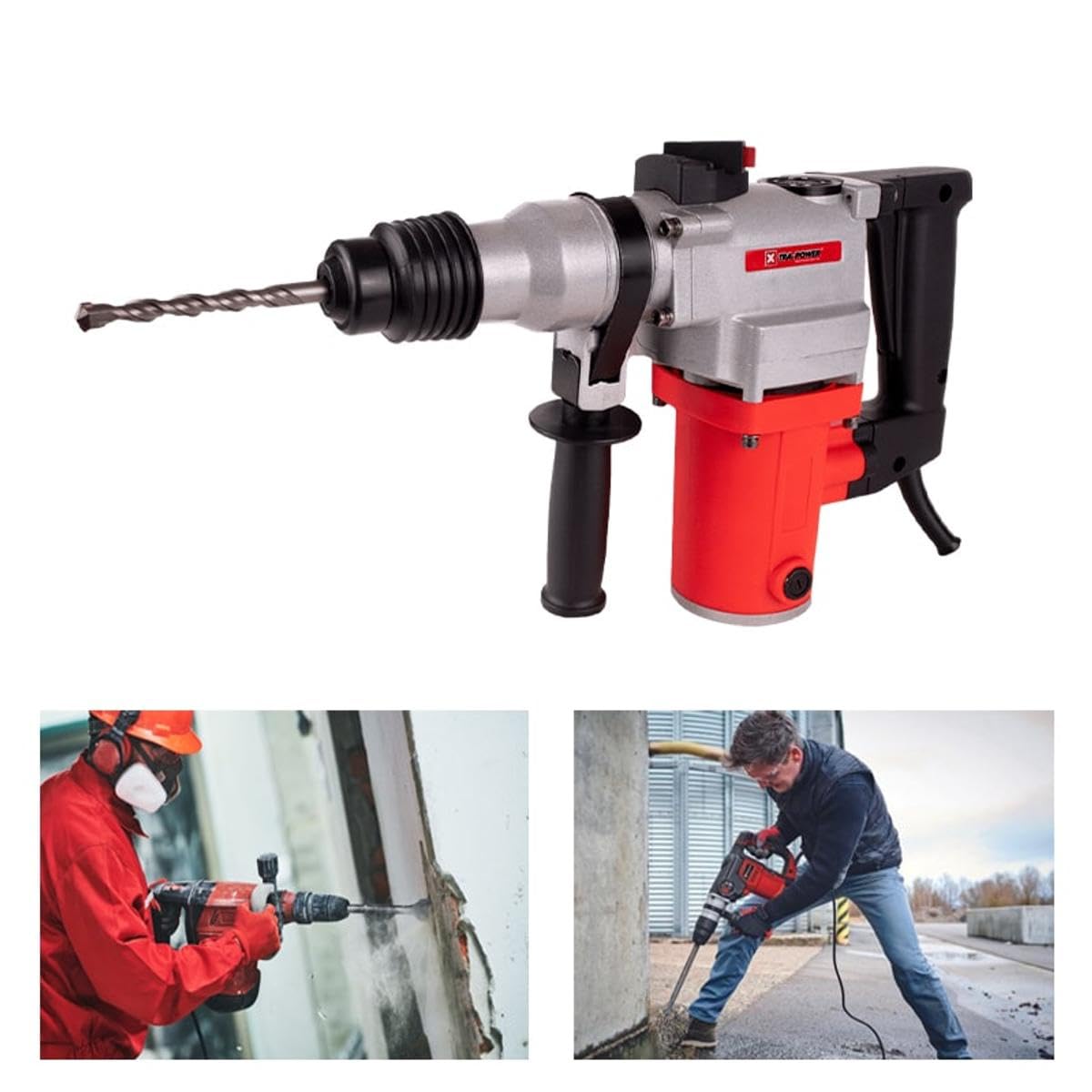 Xtra power XPT-434 Bottle Type Rotary hammer 26 mm with 2 chisels