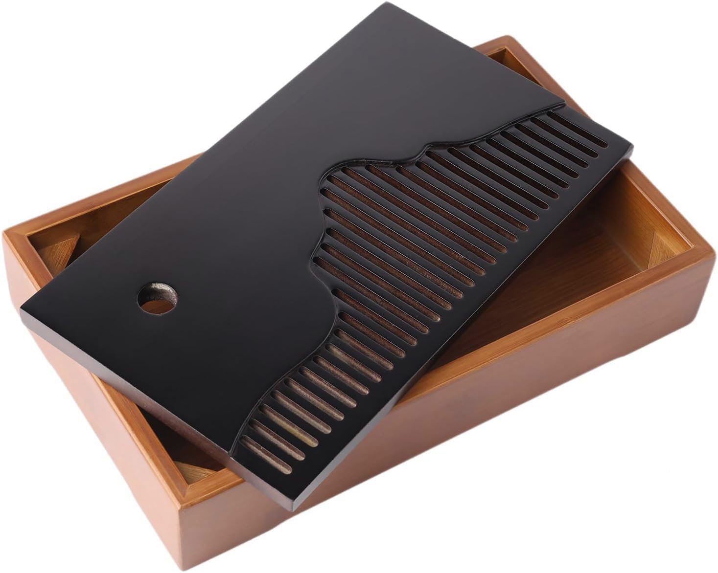 Bamboo Tea Tray & Table Set - Chinese Gongfu Tea Serving Tray with Tea Brush, Compact & Portable (11.8 Inch)