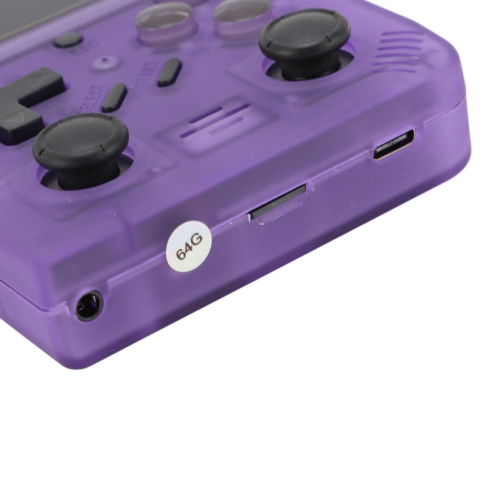 Console per Videogiochi retrò Portatile Schermo IPS da 3,5 Pollici Console per Videogiochi Portatile Open Source con Doppi Joystick 3D Scheda di Memoria Piccola da 64 GB per Bambini (Purple)