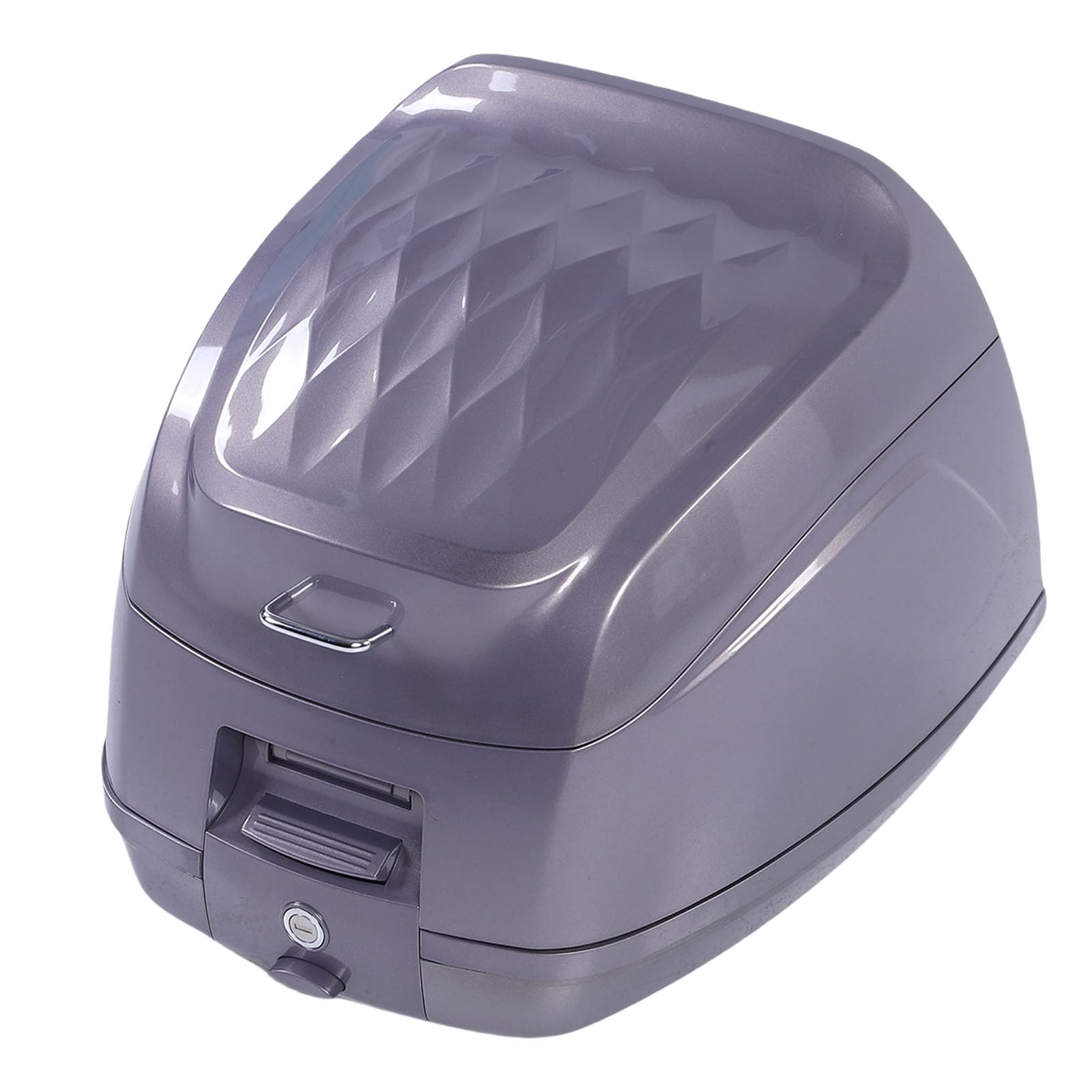 POENVFPO Top Case de Moto, Boîte de Rangement Arrière Verrouillable à Dégagement Rapide de 32 L en ABS pour Outils de Bagages de Casque, pour Motos et Scooters électriques (Brown)