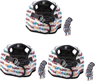 Suspensório Regata 3 Peças Coleira De Náilon Coleira Para Corda De Caminhada Para Animais De Estimação Cinto De Tração Para Cães Colete Alça Para Coleira Colete Para