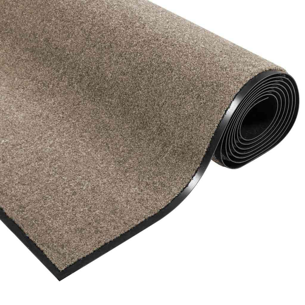 Fußmatte Beige Schwarz 120x250cm Polyamid Sauberlaufmatte
