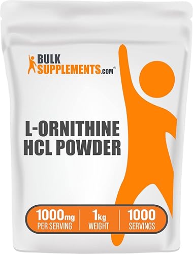 BulkSupplements com L-ornitina HCl en polvo - Suplementos de aminoácidos - Suplemento de alimentos verdes en polvo - Suplemento de aminoácidos - L BulkSupplements com L-ornitina HCl en polvo - Suplementos de aminoácidos - Suplemento de alimentos verdes en polvo - Suplemento de aminoácidos - L