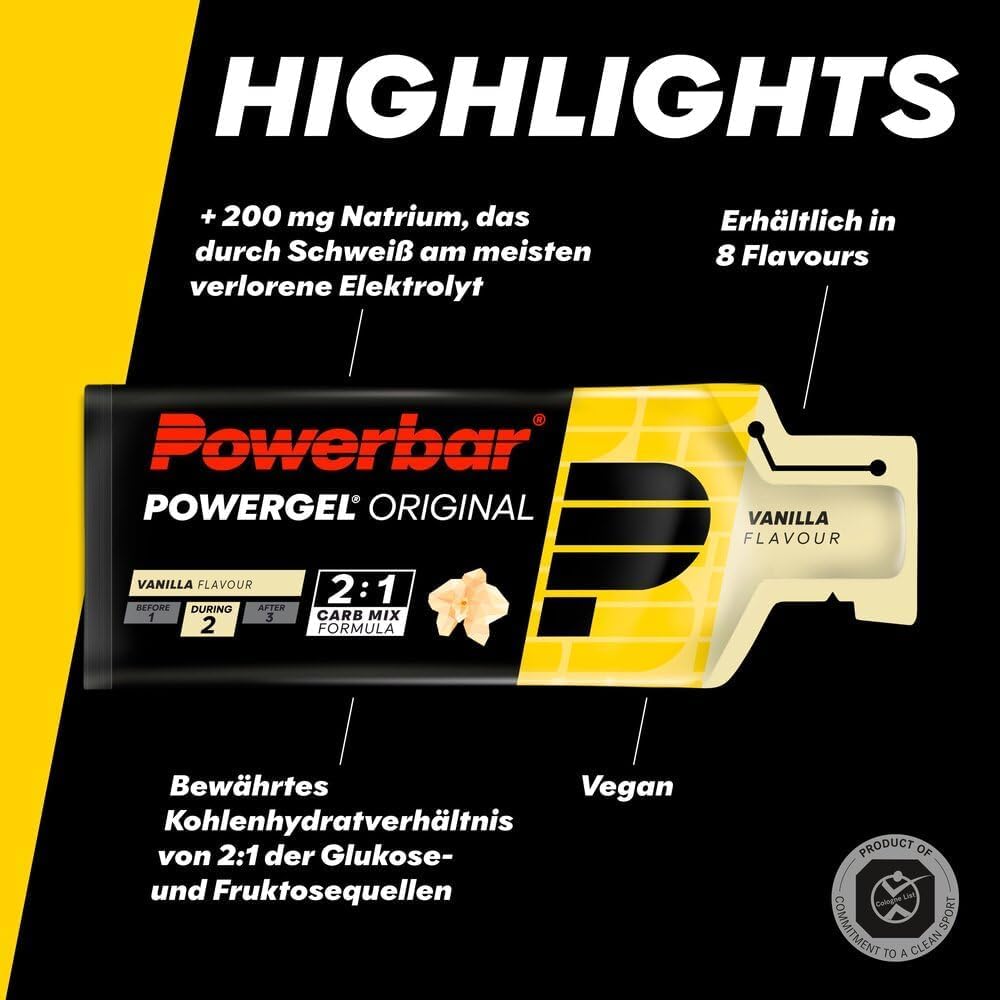 PowerBar PowerGel Original Mixbox - High Carb Energy Gel - pakiet zapoznawczy (5 x 41g, mieszany)