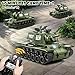 Supdex 1/18 Soviet Union KV1 RC Tank, 2.4G Army Model Toy with Smoke, Sound and Lights, 165ft Remote Control, All-Terrain Indoor Outdoor Toy for Kids & Adults