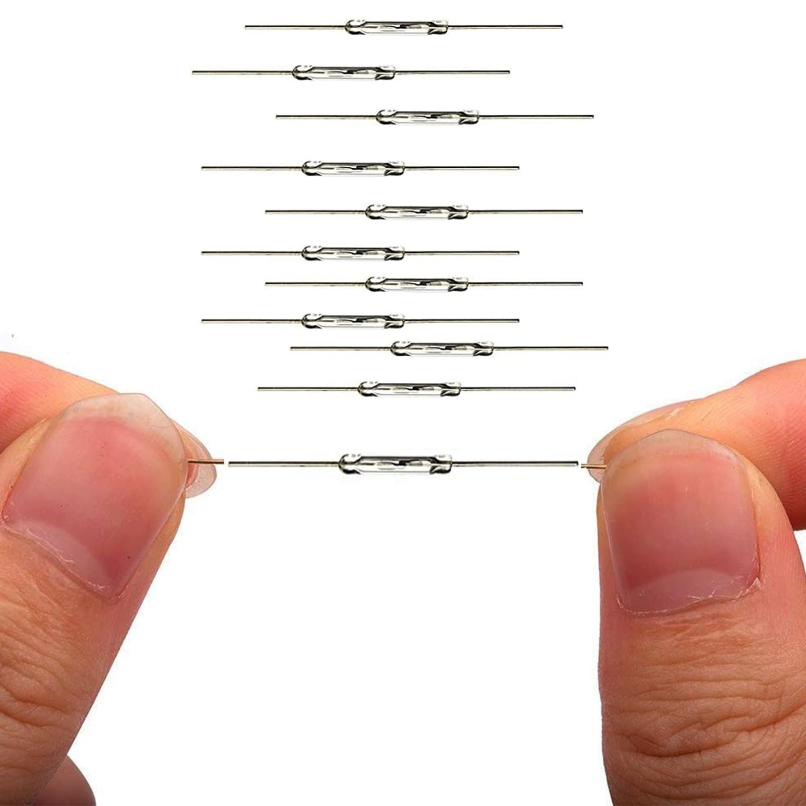 10 Interruttori Magnetici Reed Normally Open - 2x14 Mm Per Elettronica - Foto 10