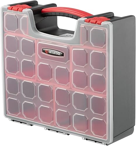 Miniatura 5 de INTERTOOL Organizador de piezas pequeñas, 7 compartimentos extraíbles, contenedores profundos, funda de transporte portátil, contenedor de caja