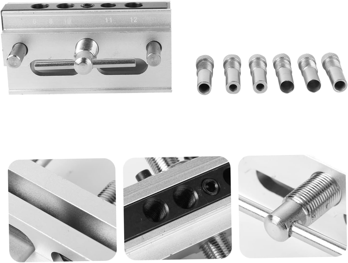 Metric Doweling Self-centering Wood Dowel Tool Precise Drilling for Accurate Dowel Joints Includes Bushings for Easy Use