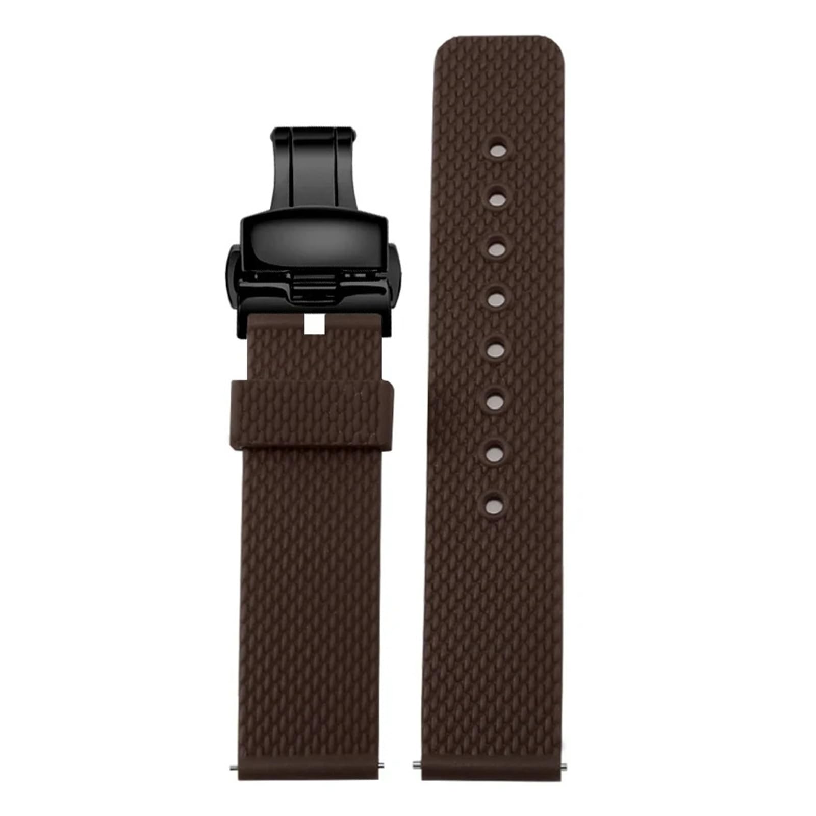 Générique NASUNJIA Bracelet De Montre En Caoutchouc À Dégagement Rapide, 18, 19, 20, 21, 22, 23, 24 Mm, Étanche, En Silicone