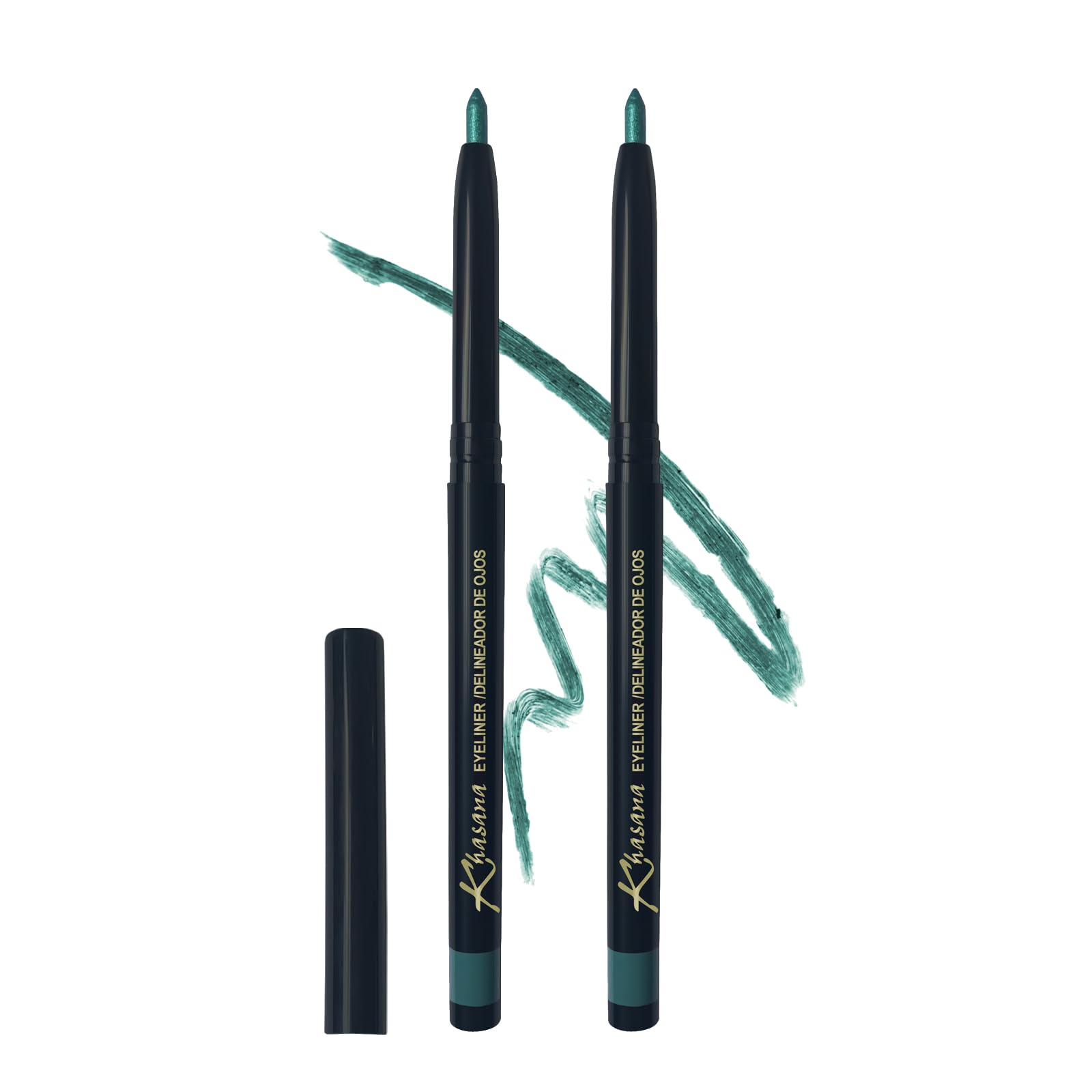 Khasana Eyeliner Pencil, Glide On, Waterproof, Ultra Smooth & Creamy Application, Long-Lasting, Luminous Formula, Smudge-Proof, Ophthalmologist Tested