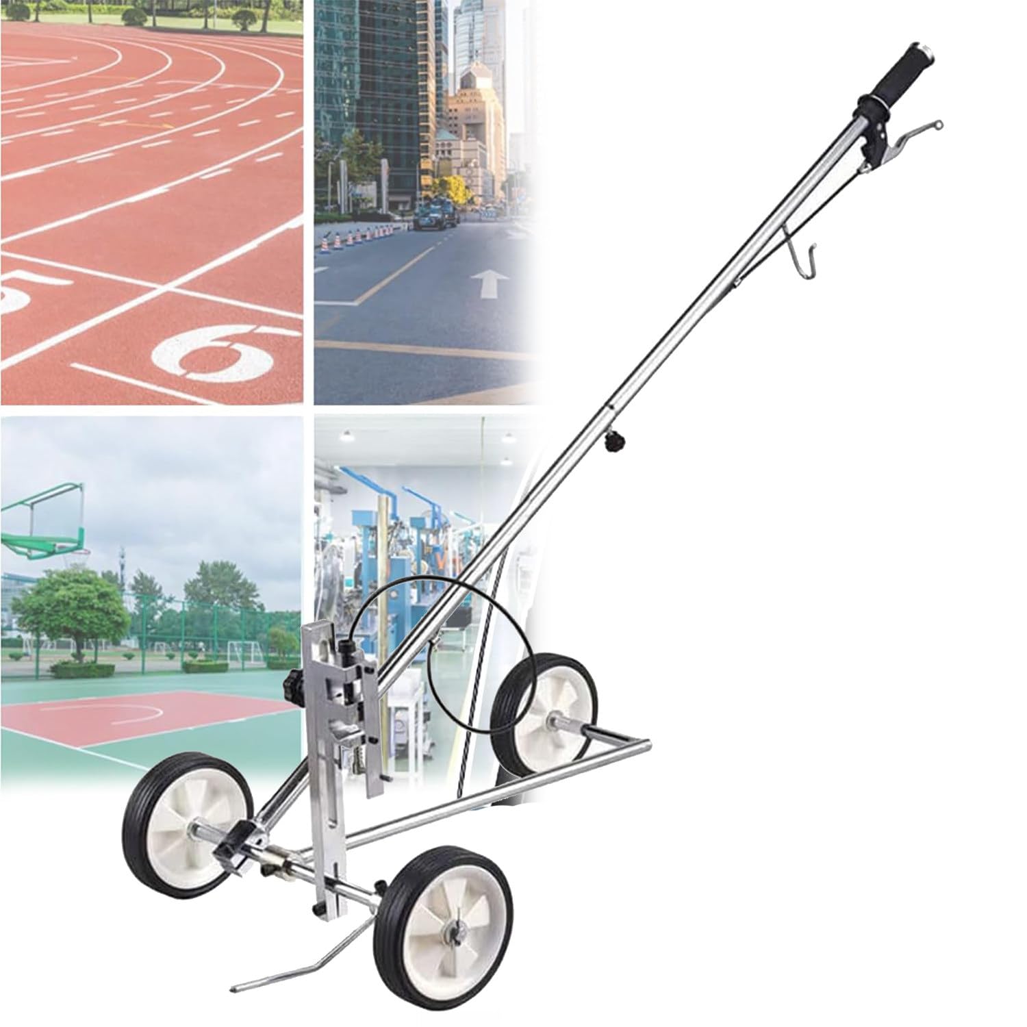 UMJIGF Wheel Transfer Line Marking Machine, Basketball Court Marking Kit, Wheel Transfer Line Marking Machine, for Schools, Factory, Athletics, Garage, Basketball Court