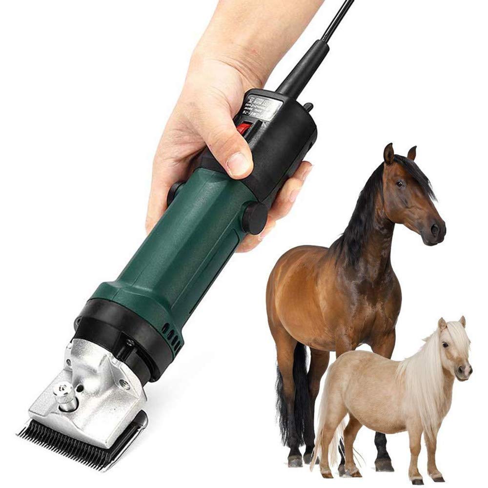 Profesional Eléctrico Esquiladora Caballo Recortadora Kit, 690W Alto Voltaje Mascota de Trabajo Pesado Tijeras Set, 6 Velocidades Ajustables, Adecuado para Caballos,llamas,Vacas,Cabras Otro Animal