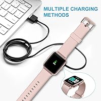 Vista 7 de Lamshaw Compatible con el cargador de reloj inteligente LIGE K57, cable de carga USB magnético de repuesto compatible con relojes inteligentes Negro