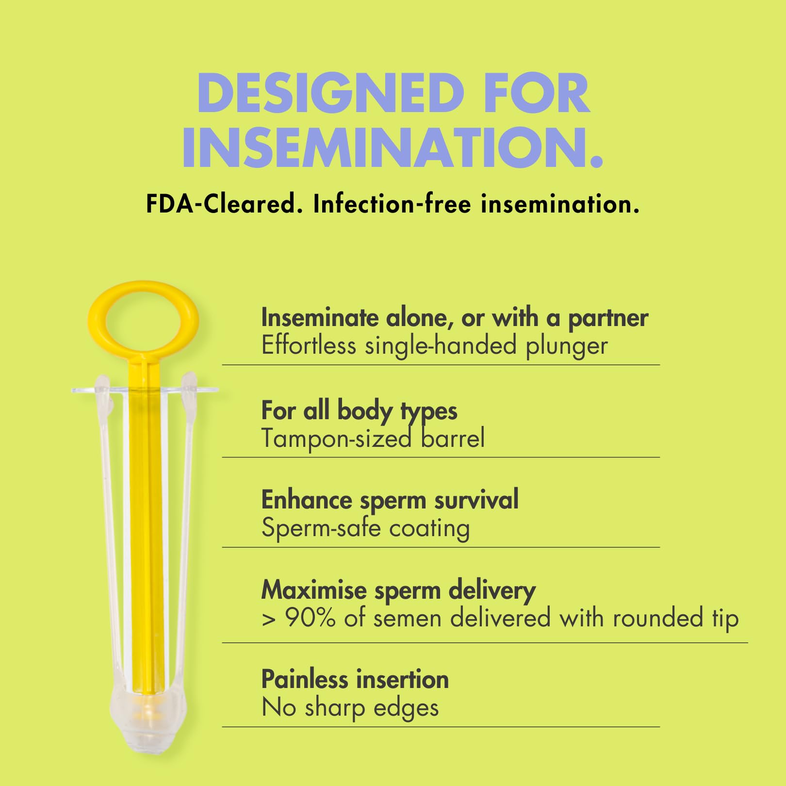 Twoplus Fertility Home Insemination Kit - Sperm Cradle Technology, Includes 3 Applicators & Cups, For Natural Conception 2 thumbnail image