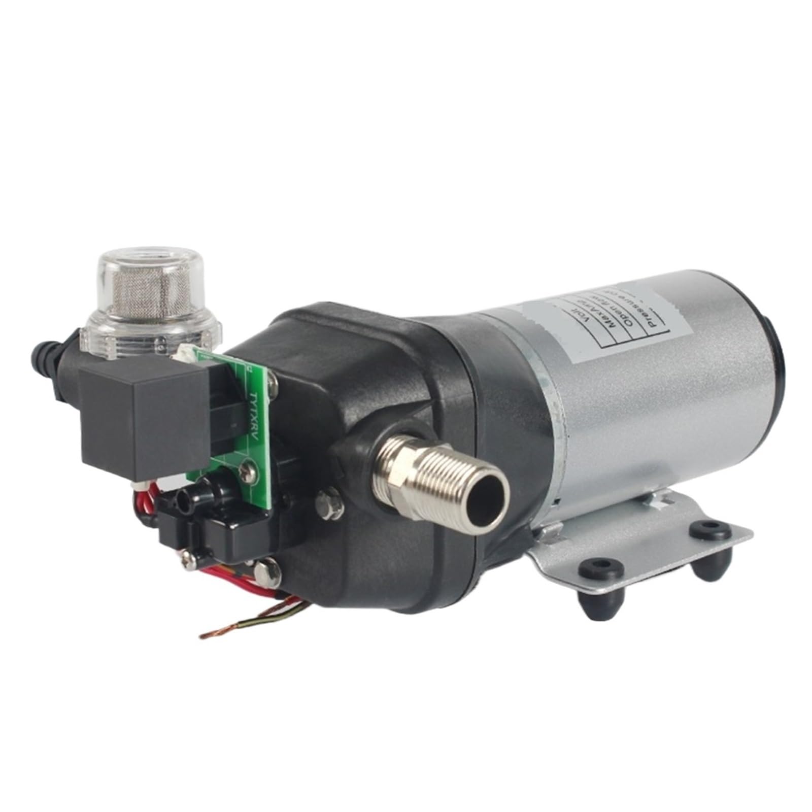 Cczrd 24V Pump With Filte 12V Silent Water Pump Pressure 10.0 L Pm Self-Priming Caravan Camper Boat Diaphragm Smooth Operation Flow Steady Reliable(24V Pump With Filte)