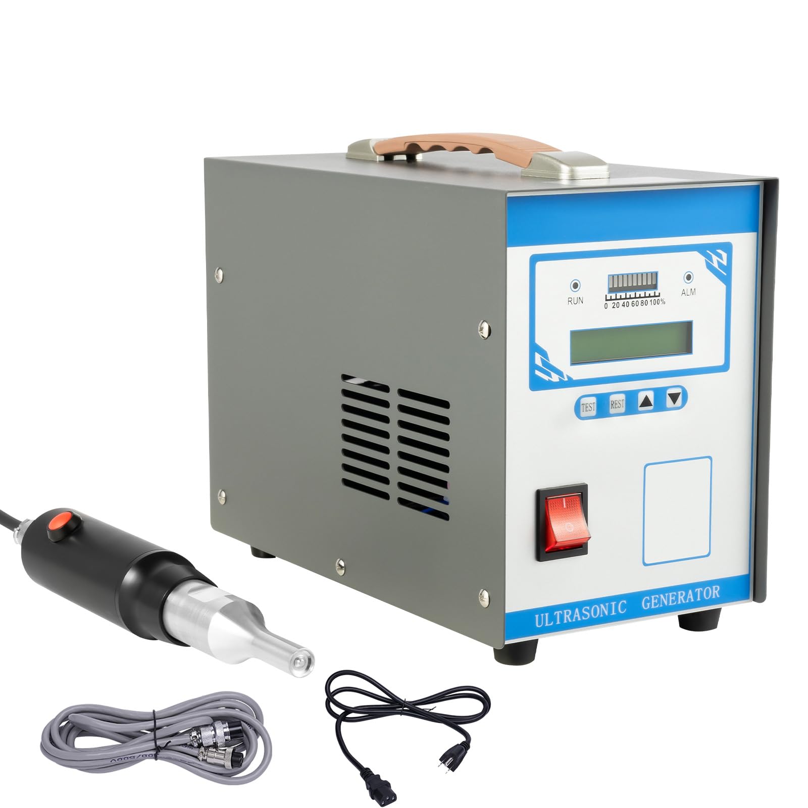 Ultrasonic Spot Welding Machine, 28khz 700W Welder Plastic Welding Machine w/Hand-held Welding Gun& LCD Display, Handheld Plastic Spot Welding Machine, Ultrasonic Spot Welder for PP, ABS, PE, PET