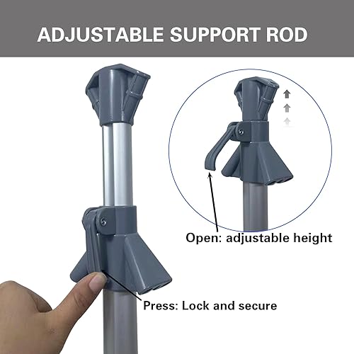 Miniatura 6 de 30 x 70 pulgadas de alta resistencia para exteriores de doble cara con base rellena de agua (solo marco)