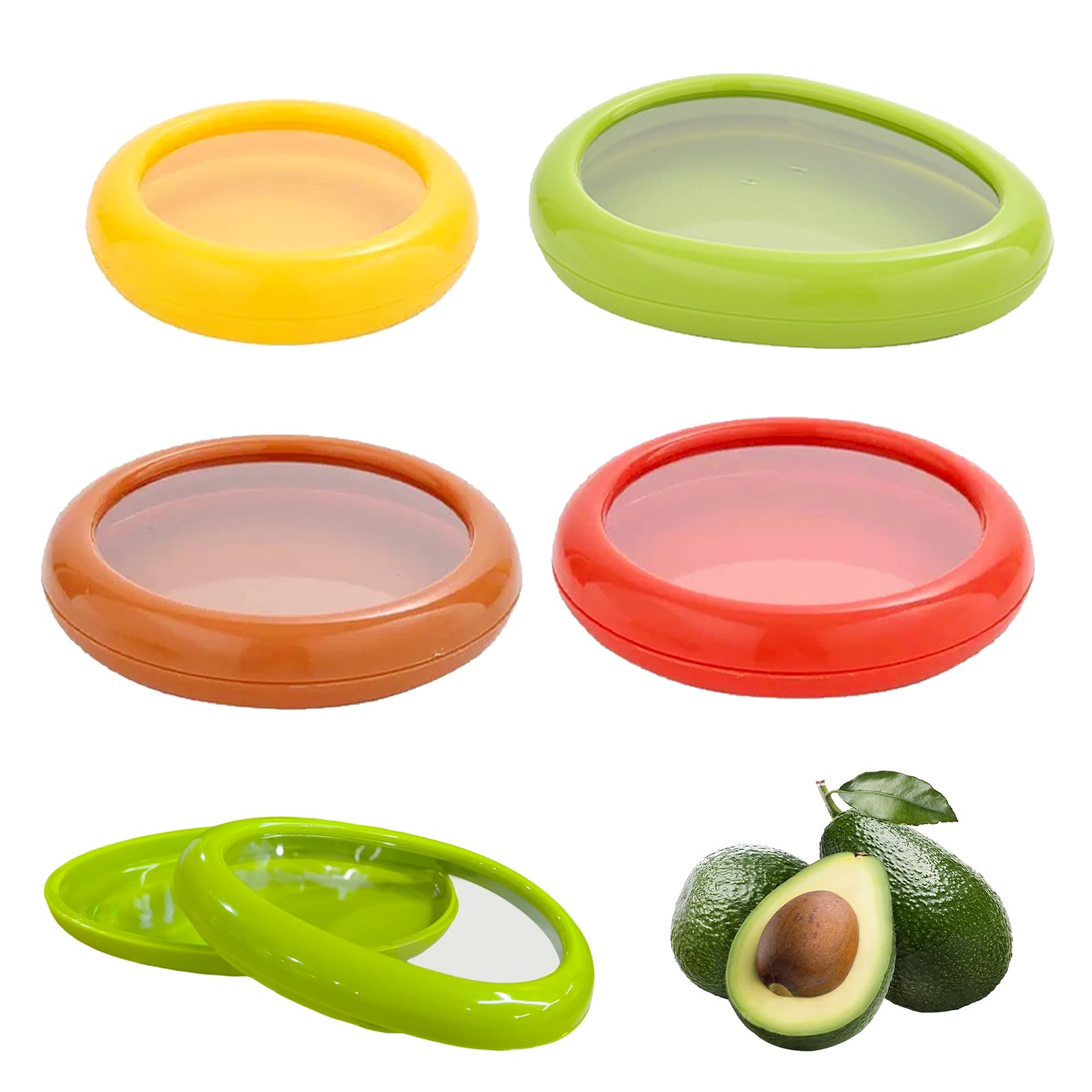 Lot de 4 boîtes de rangement réutilisables en silicone pour fruits et légumes - Conservation optimale, durables et faciles à nettoyer