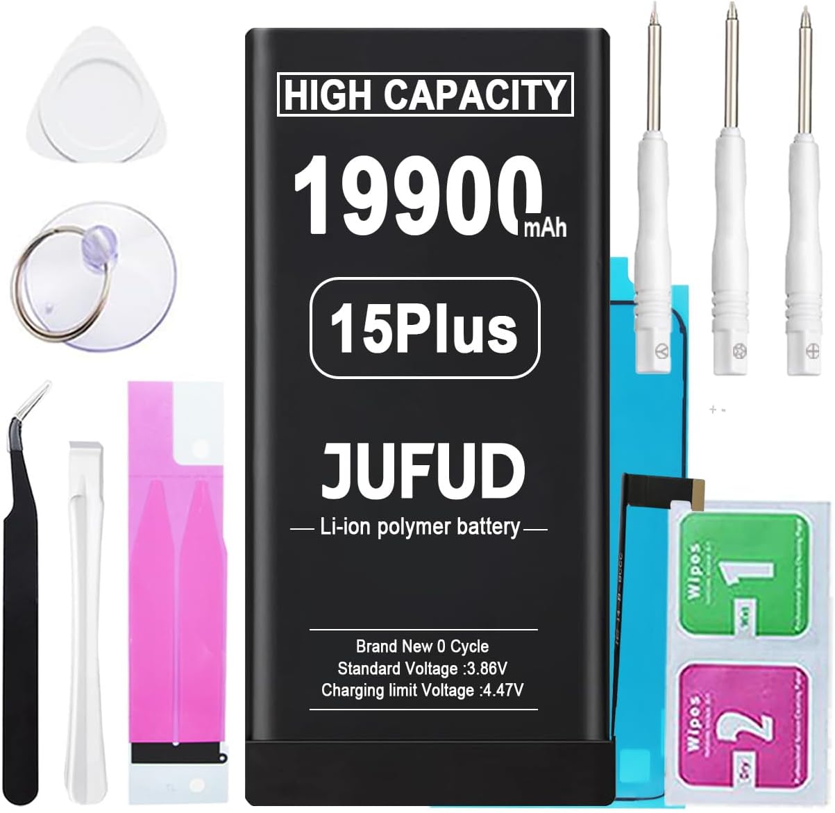 19500mAh Replacement Battery Used for iPhone 13 Pro Max - 0 Cycle Battery Compatible with Models A2643 A2484 A2641 A2644 A2645 with Full Repair Tool Kit