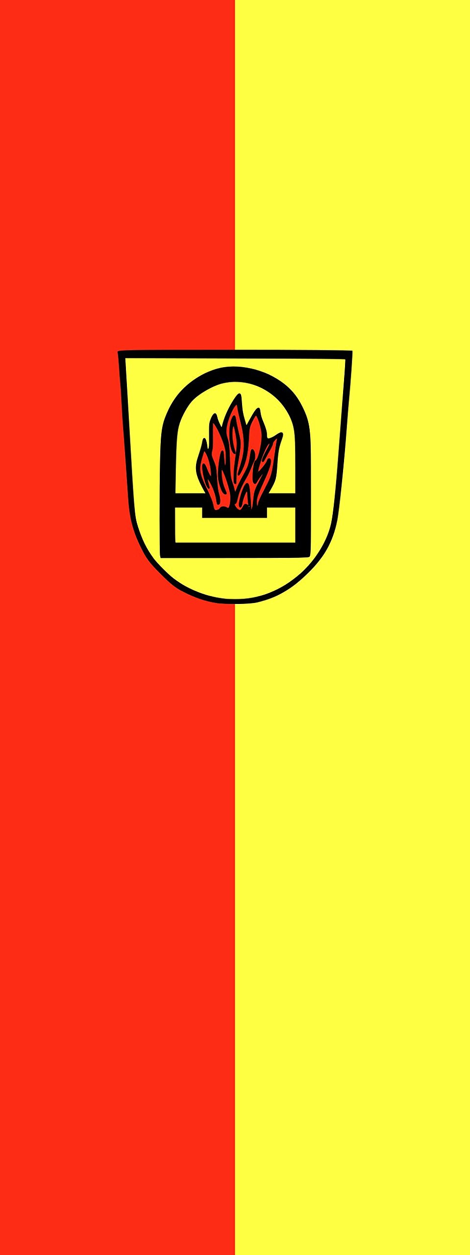 Drapeau Essingen format portrait 400x150cm pour mât de grande hauteur