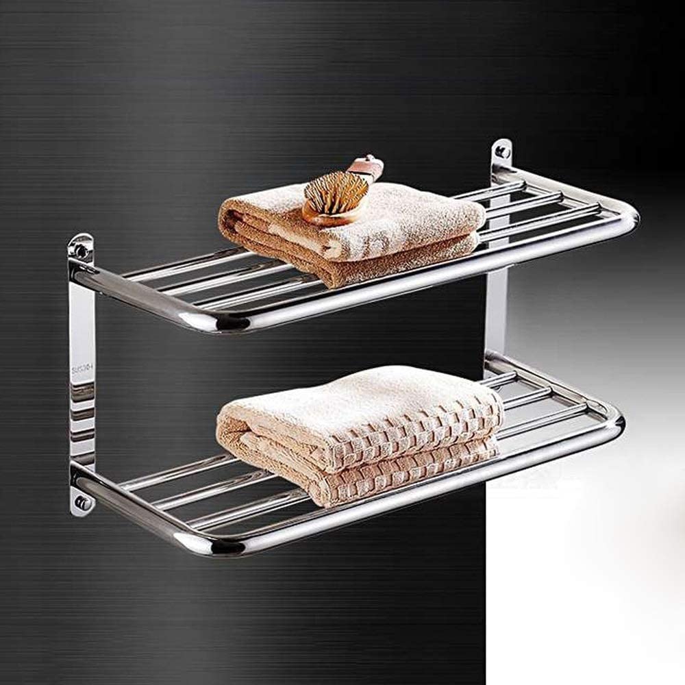Rack Toallas Toallero De Acero Inoxidable 304, Montado En La Pared con, Organizador Ducha Accesorios De Baño(57.5cm)