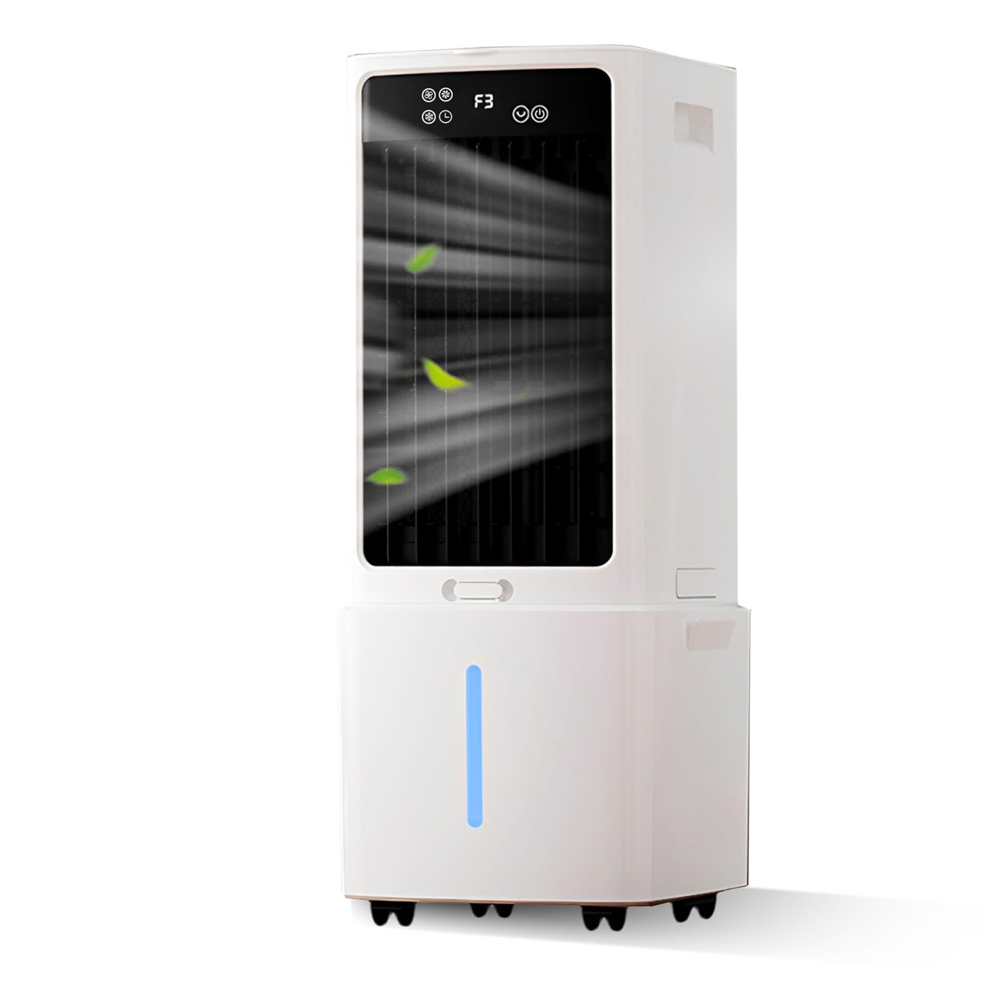 Portable Evaporative Air Cooler, 12L Tank, 3-Speed, Mobile Air Conditioners Fan, 12H Timer, Airflow Distance 10m, Swamp Cooler for House Restaurant Garage Patio