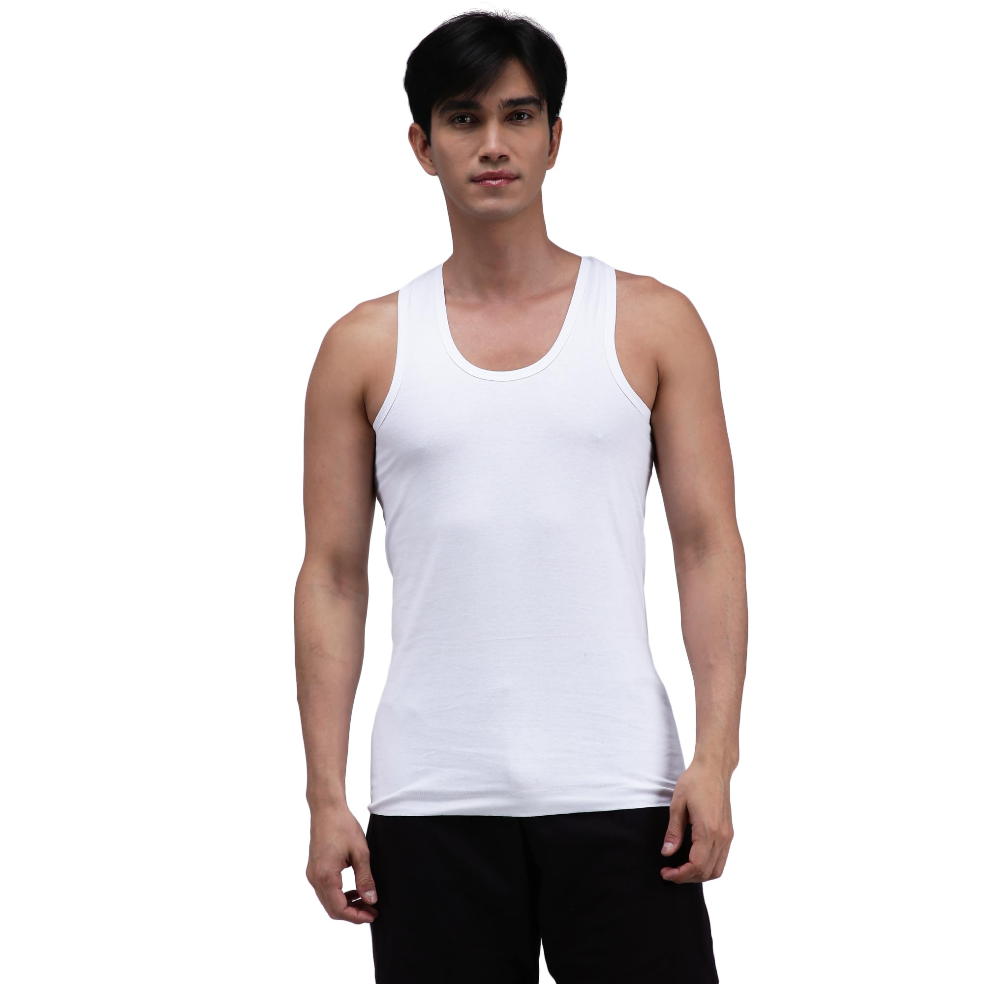 amul comfy Men's Innerwear Regular Fit Sleevless 100% Cotton White Vest-picture-56