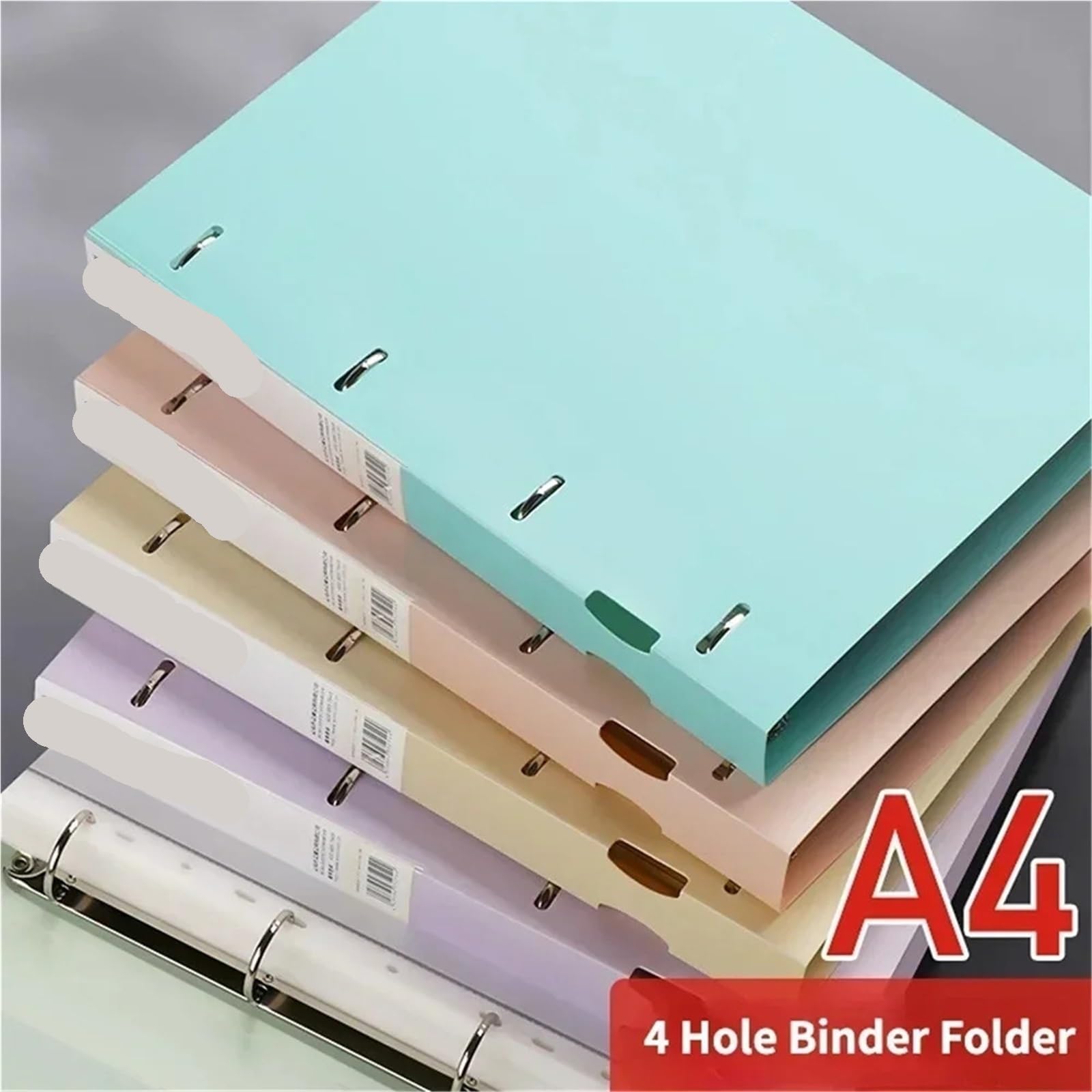 Cartella con raccoglitore a 4 fori for libri visualizzazione di file A4 ad anelli for documenti impermeabile for ufficio e scuola Per Ufficio, Casa e Scuola(PURPLE)
