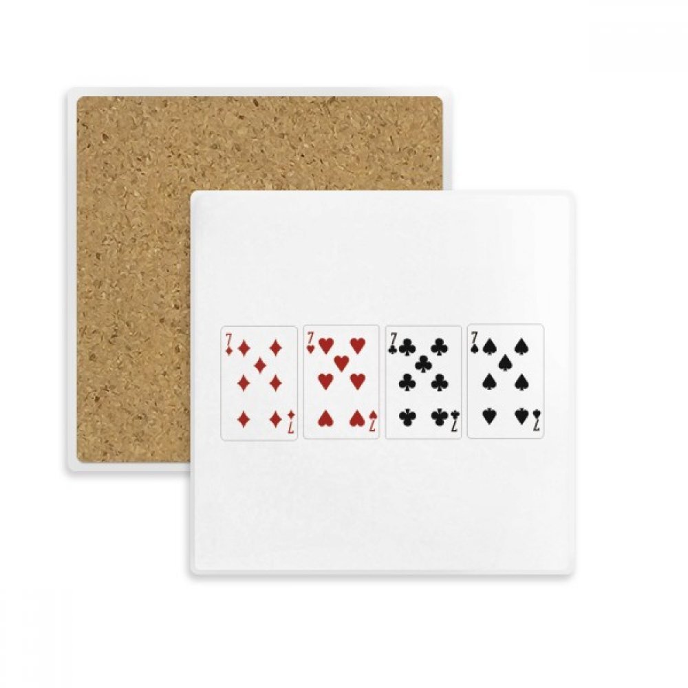 Dessous de verre absorbant motif carreau cœur pique pour tasse et décoration de table