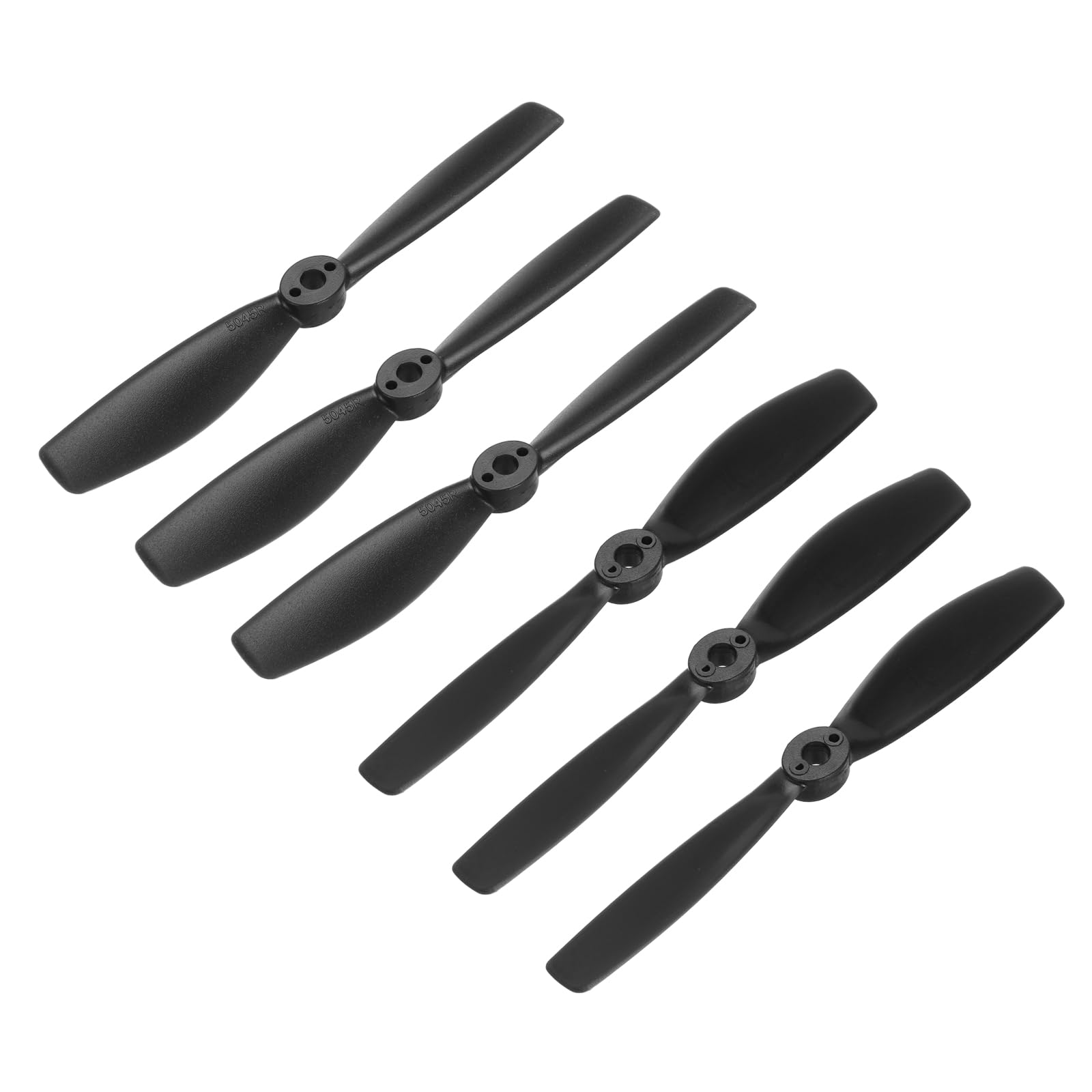 Muiltvoe 6Pcs RC Propellers 5x4.5 Inch CW CCW 2-Vane Main Rotors for RC Aircraft Quadcopter Prop Replacement, Black