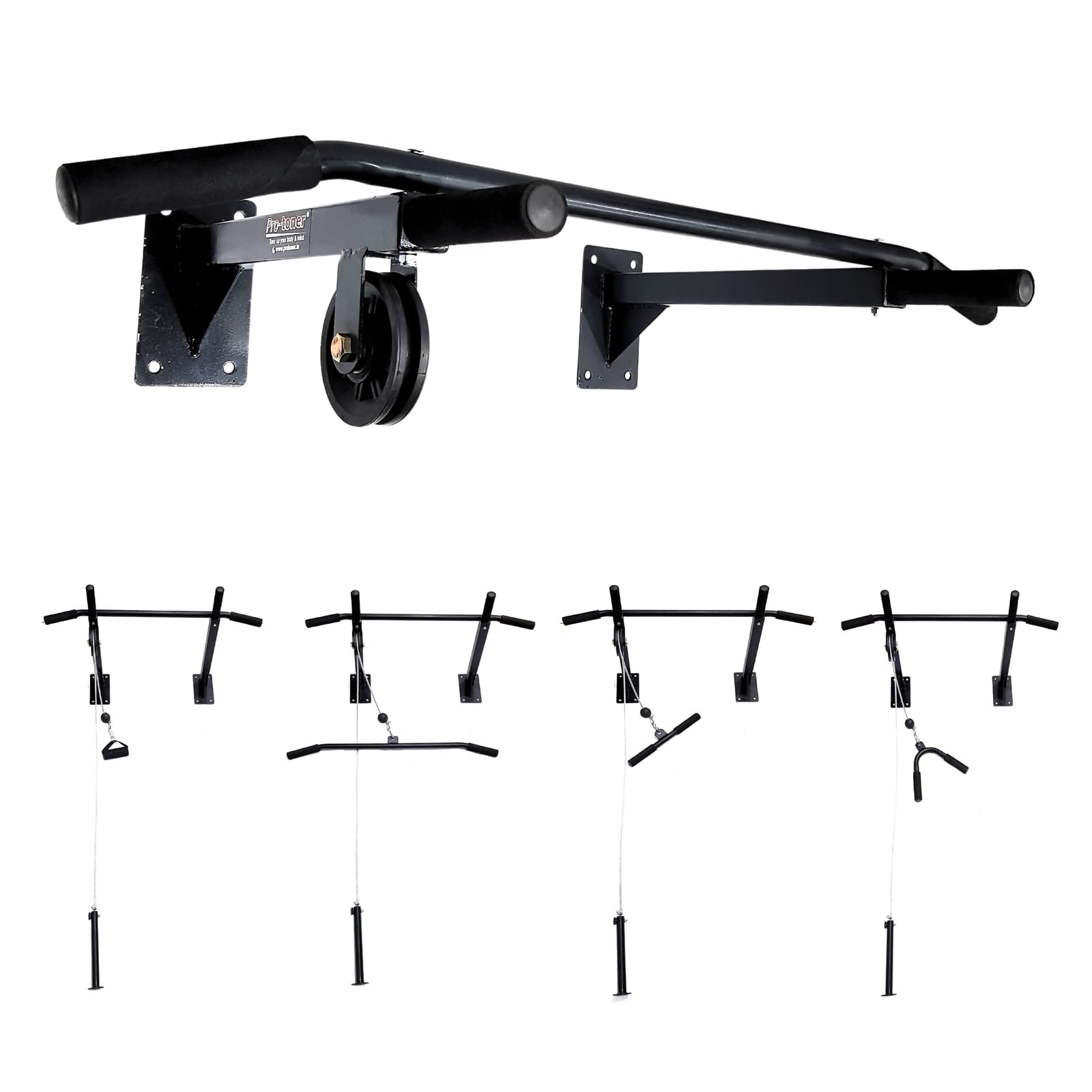 Protoner Chinup Bar with Pulley and Accessories, PVC (B07QQQK16M) Amazon Price History, Amazon Price Tracker