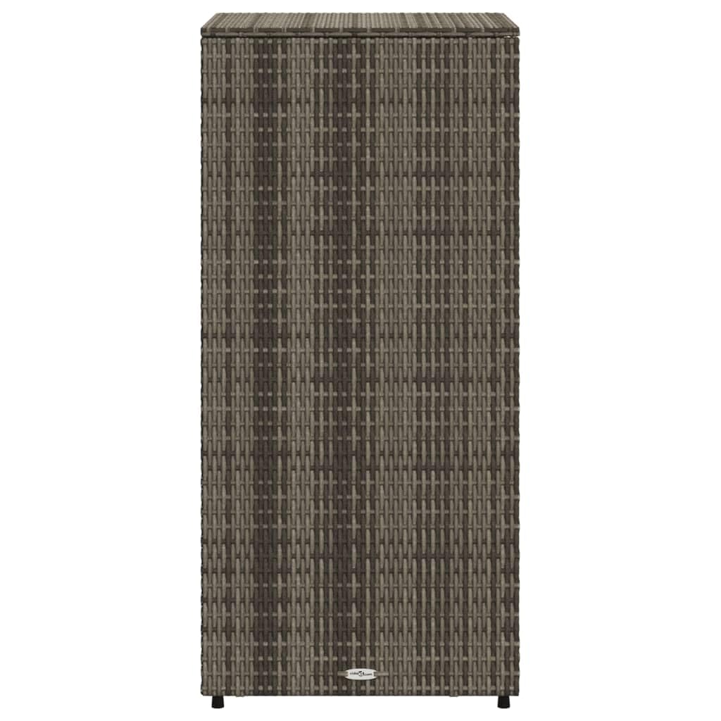 vidaXL Armoire Rangement Jardin Étagères Meuble Extérieur Patio Gris Résine Tressée