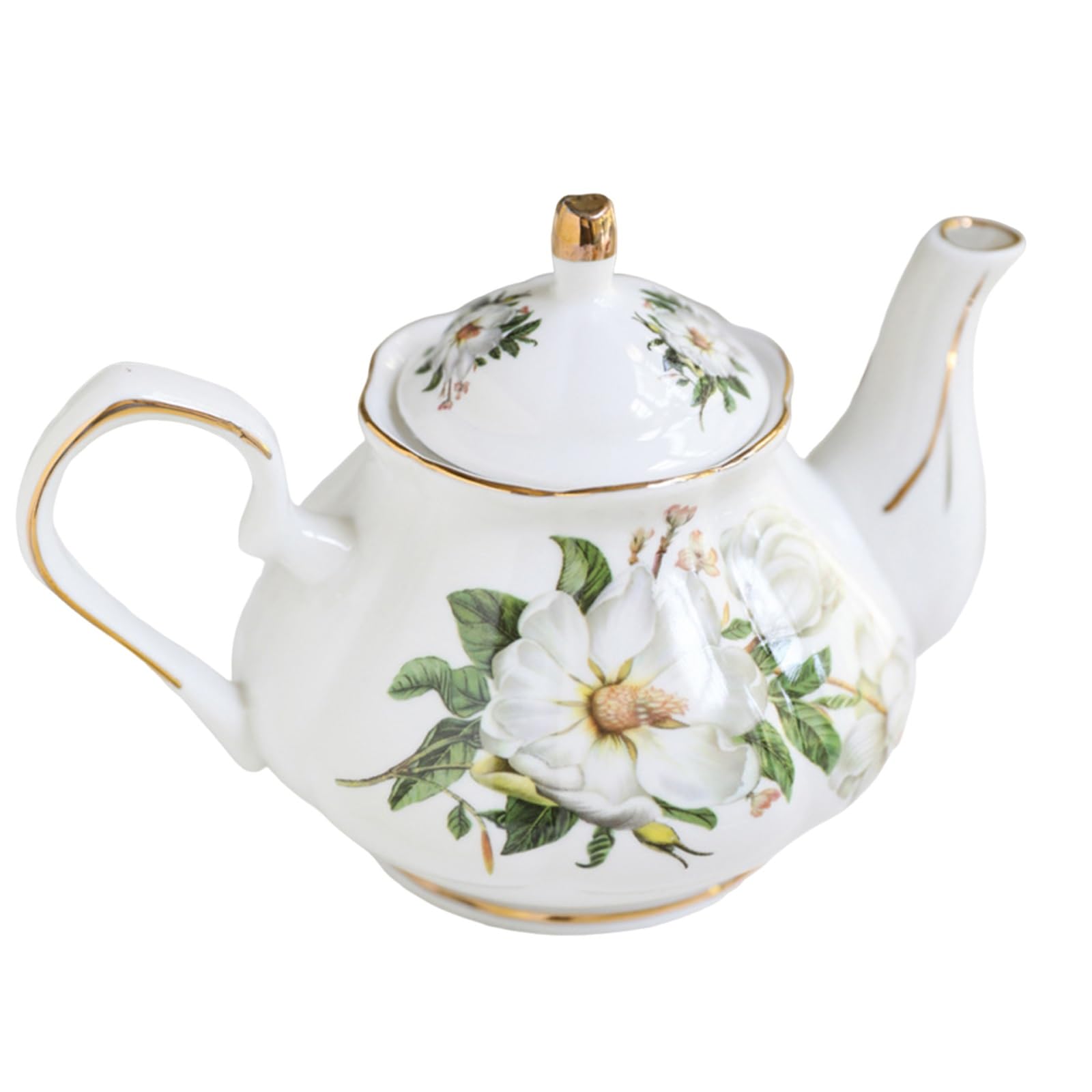 Ceramiczny czajniczek w stylu vintage, 500 ml, elegancki porcelanowy dzbanek do herbaty na luźne liście i kwitnącą herbatę, idealny na przyjęcia herbaciane i spotkania
