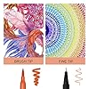 Dual Brush Marker Pens,24 Colored Markers,Fine Point and Brush Tip for Kids Adult Coloring Books Bullet Journals Planners,Note Taking Coloring Writing - Image 7