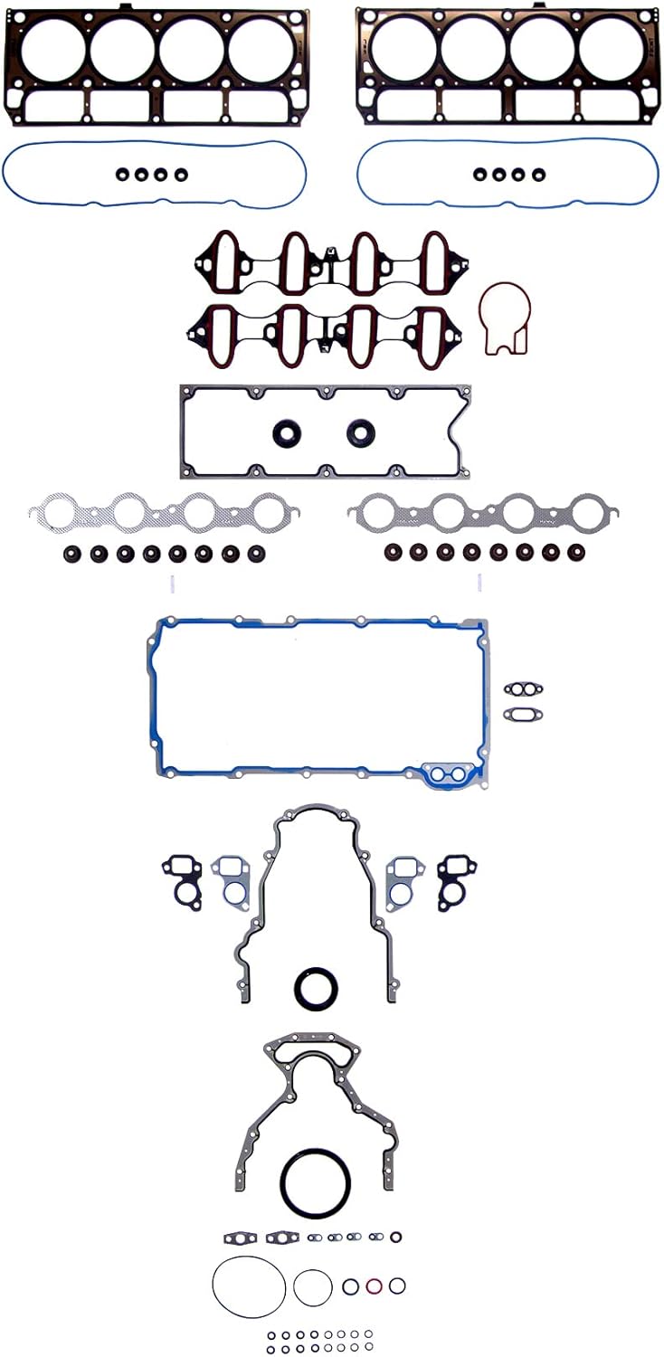 Fel-Pro 260-1955 Full Engine Gasket Set for Chevrolet Silverado 2500 HD, Escalade & Express - Professional Grade Sealing