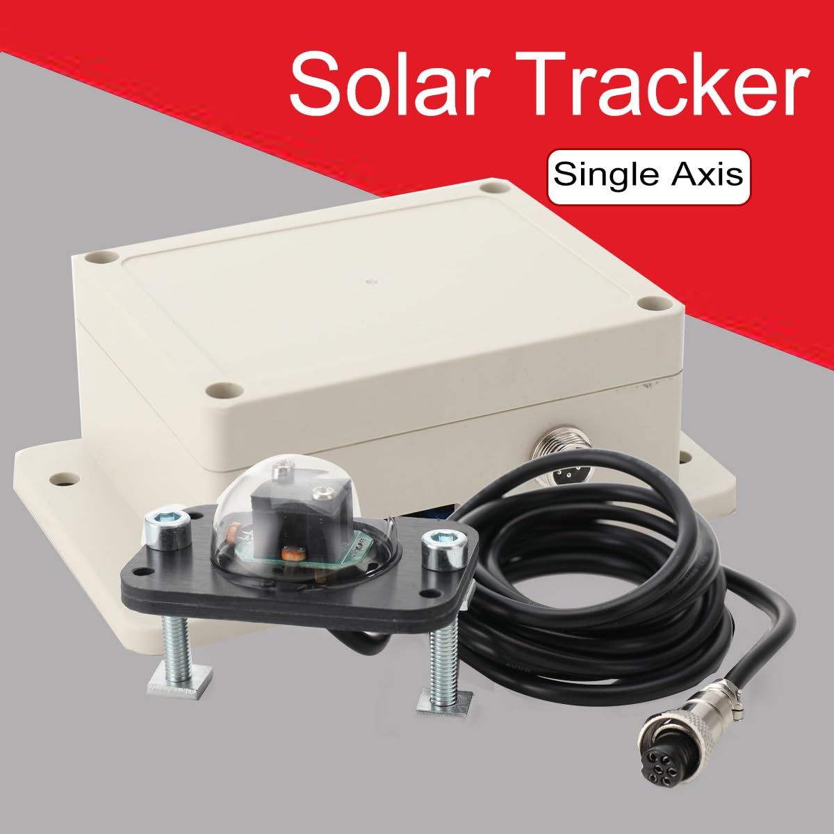 Solar Tracker Controller Single Axis Sun Tracking Controller 12V-24V Automatic Solar Tracking System Sonnenverfolgungssystem mit Lichtsensor 2m Kabel Automatischer Manueller Modus