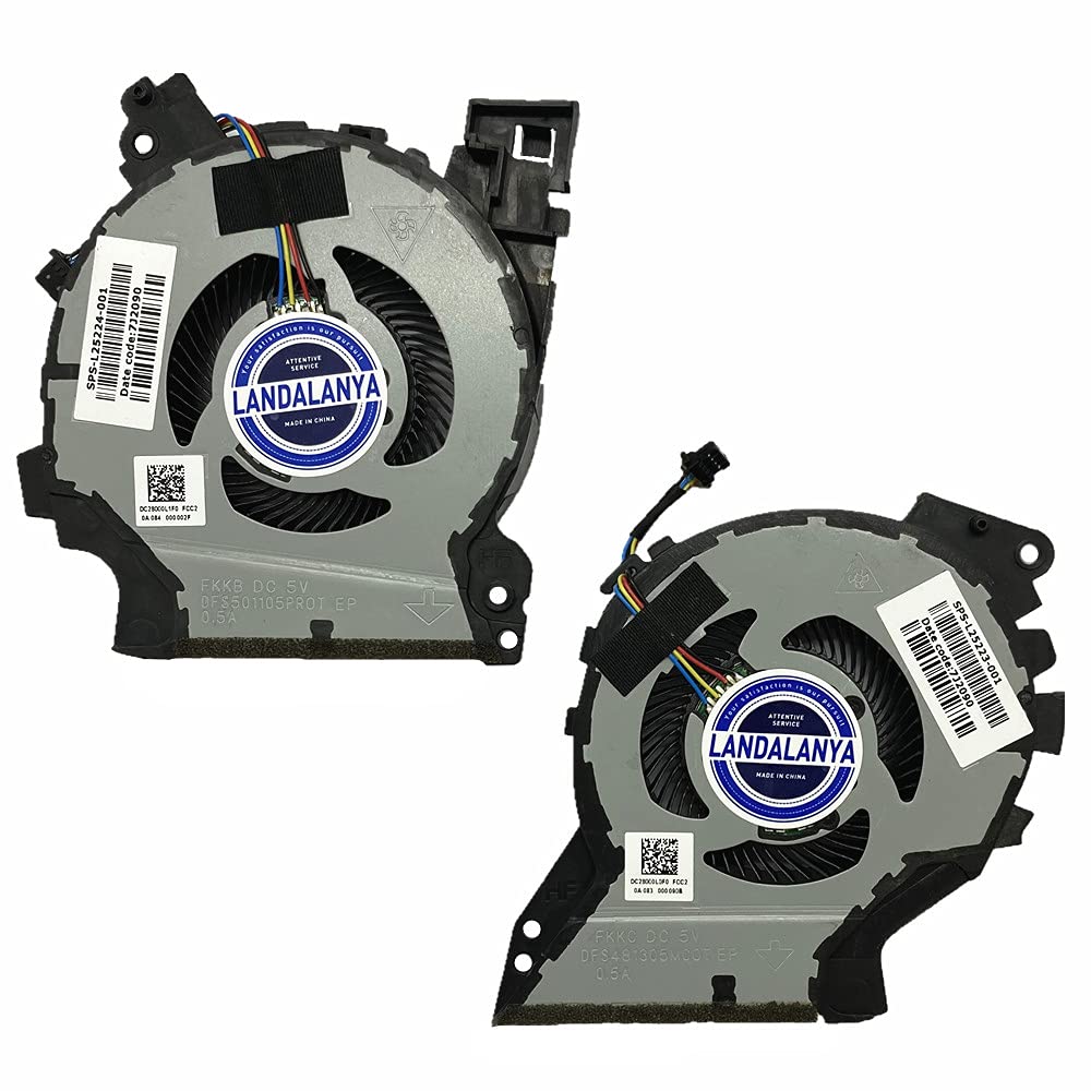 Landalanya Replacement New CPU and GPU Cooling Fan for HP ZHAN99-65 G1 ...