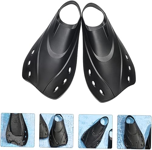 Miniatura 4 de VANZACK Aletas cortas ajustables de natación para adultos, ligeras, para entrenamiento, esnórquel, buceo, ajuste cómodo para hombres y mujeres
