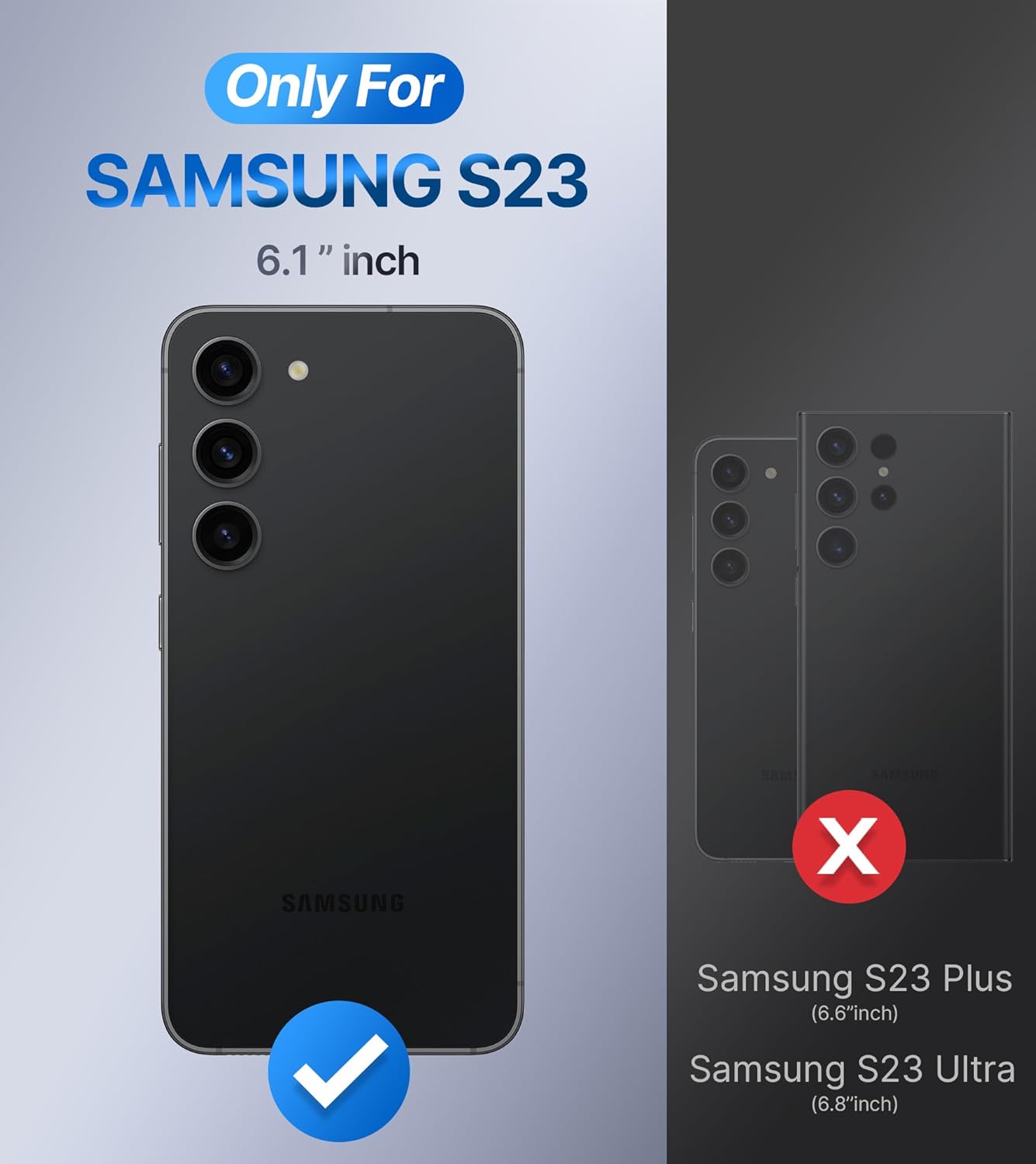 Shields Up for Samsung Galaxy S23 Case with Stand, Galaxy S23 Case Clear with Double Ring Holder [Adjustable & Foldable] Shockproof Protective Cover for Samsung Galaxy S23 - Clear - Image 2