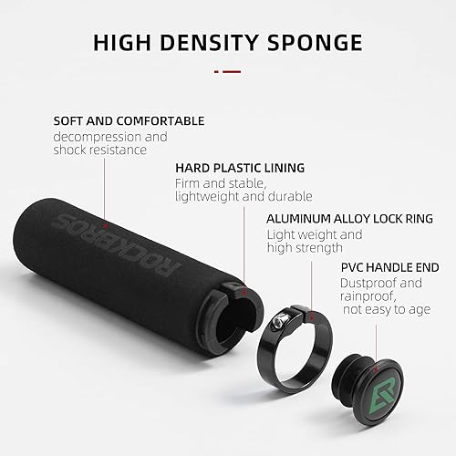 Miniatura 8 de ROCKBROS Pedales de bicicleta de montaña Rodamiento compuesto de nylon 9/16 "MTB Pedales de bicicleta con plataforma plana ancha negro