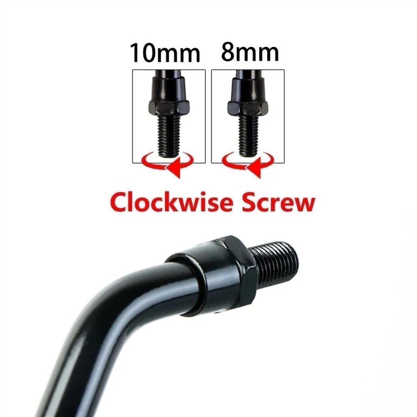Miroir Convexe Rétroviseur Moto Grande Vue Scooter E-Bike pour Kawasaki pour Ninja 400 pour 1000(10mm Pair)
