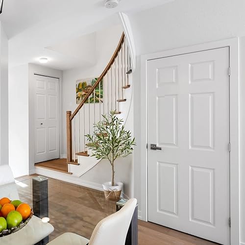 Miniatura 6 de Warmplants Árbol de Olivo Artificial, Planta de Hojas de Olivo Falsas de 4 pies de Alto con Canasta, Topiario de Olivo Falso para Interiores y