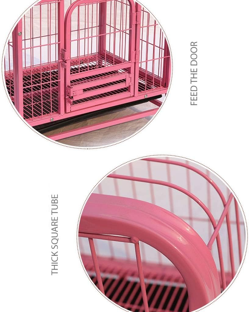 Pets Dog Crate Black Dog House Small Dogs Medium Dogs Large Dogs Crate Pet Kennel Strong with Four Wheels Easy to Install Outdoor Indoor Use for Pet Animals Outdoor Indoor (M(78 * 54 * 70cm))