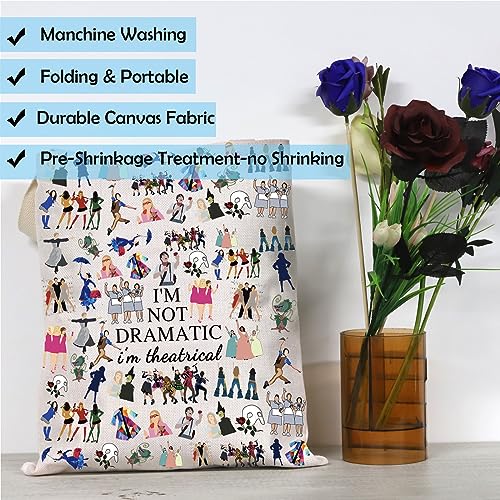 Image of GJTIM Musical Gift Theatre Bag I'm Not Dramatic I'm Theatrical Musical Theatre Gift Zipper Pouch