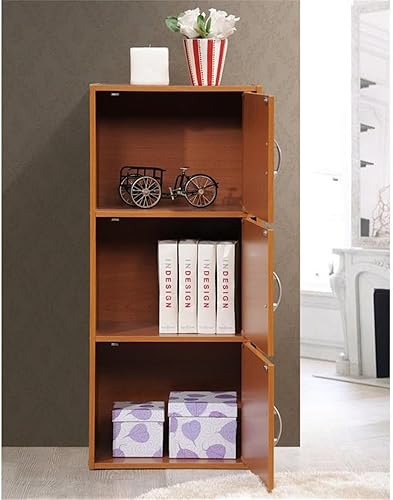 Miniatura 8 de Pemberly Row Estantería de 3 estantes y 3 puertas en color negro