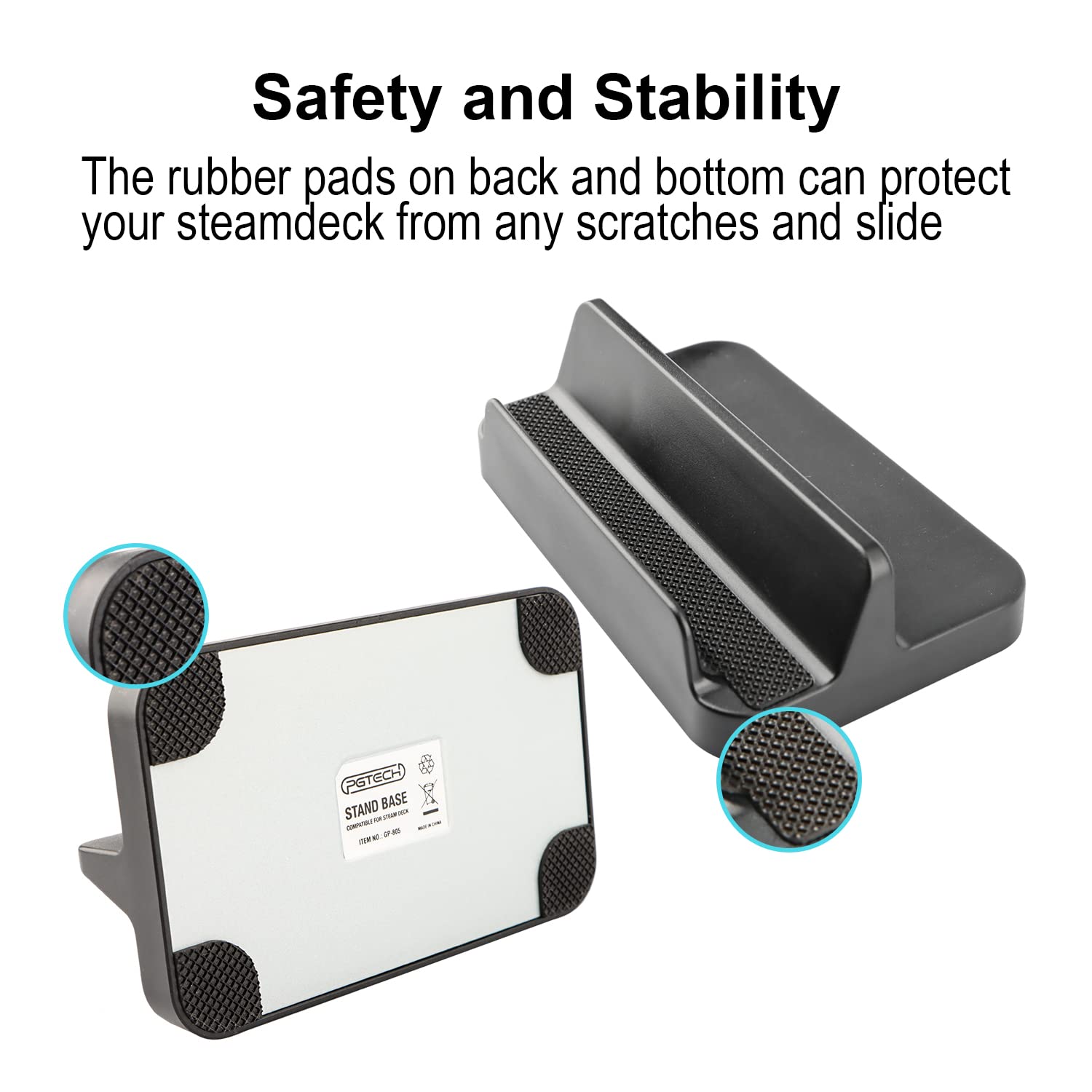 Byffoer Soporte compatible con Valve Steam Deck y Nintendo OLED Lite, funda para Steam Deck antideslizante, disipación de calor, ligero, soporte para consola de juegos